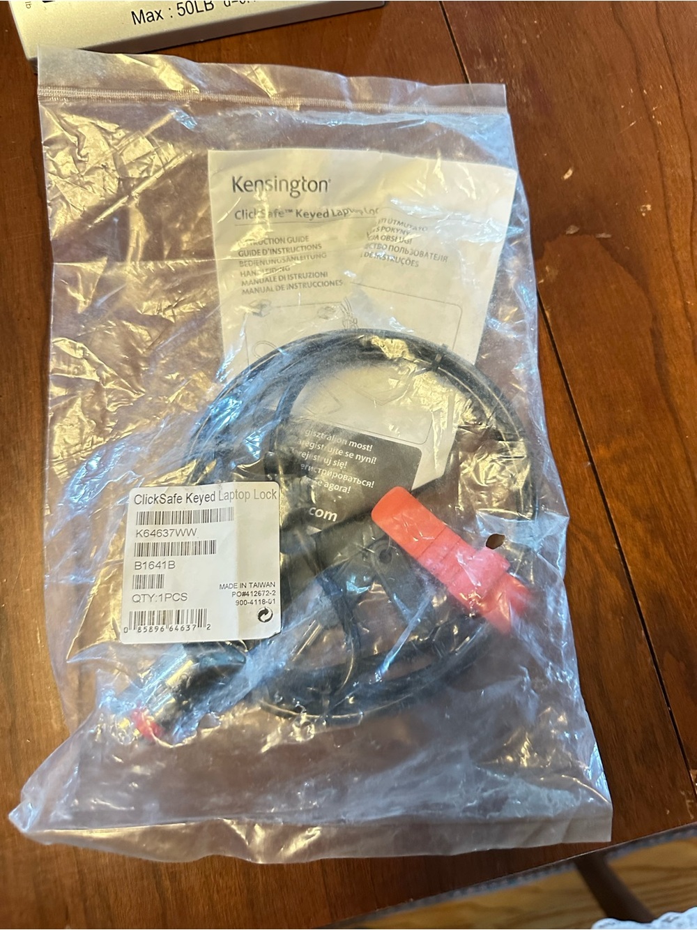 New Kensington ClickSafe Keyed Laptop Lock K64637WW Sealed